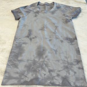 Grey tie dye lulu cap sleeve T